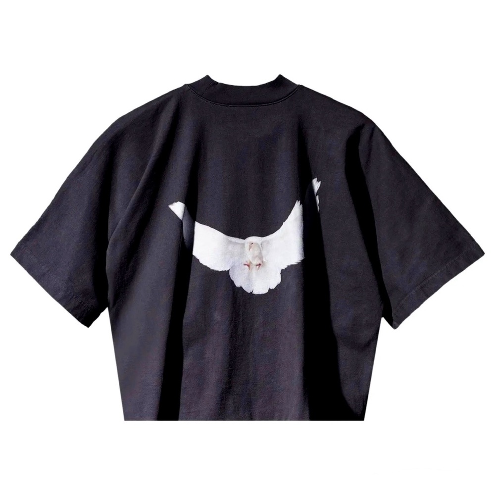 YEEZY GAP X Balenciaga dove black cropped tee